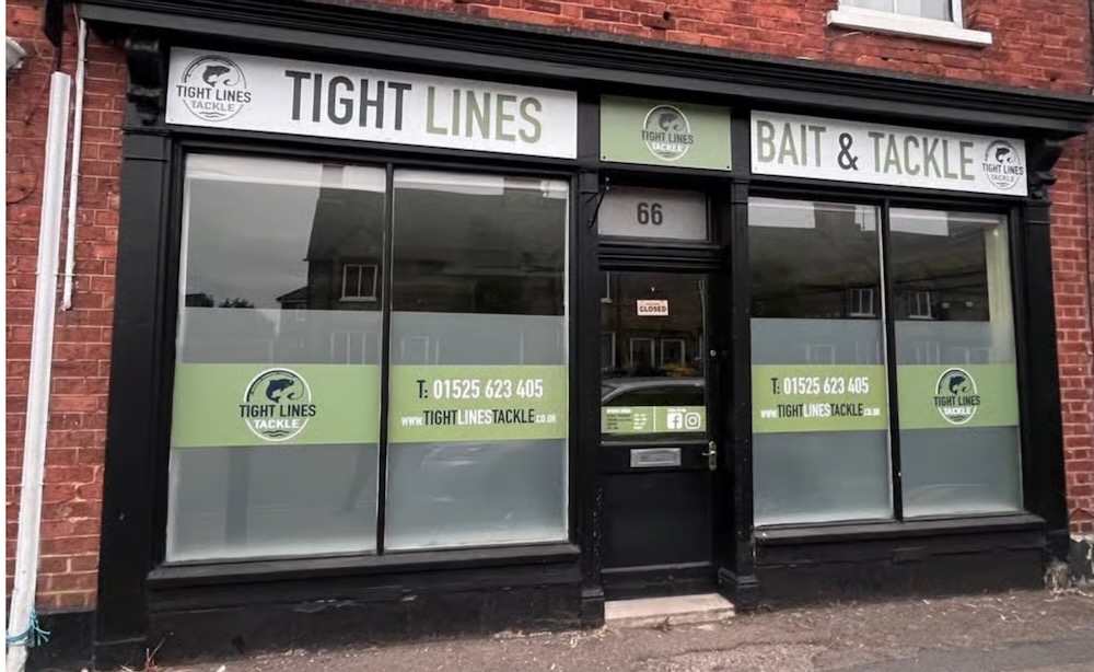 Image of Tight Lines Tackle and Bait in Leighton Buzzard shopfront